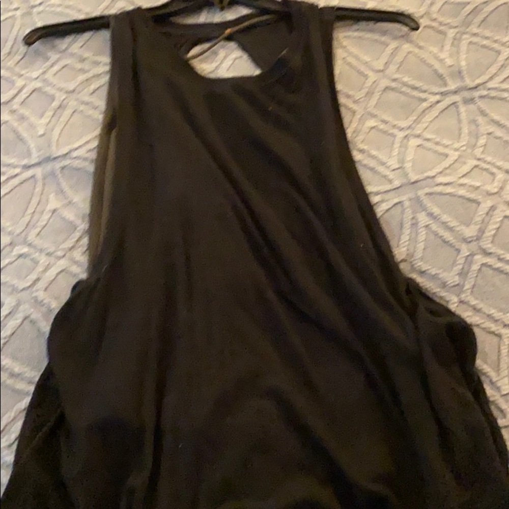 Tank top with built in olive green tank